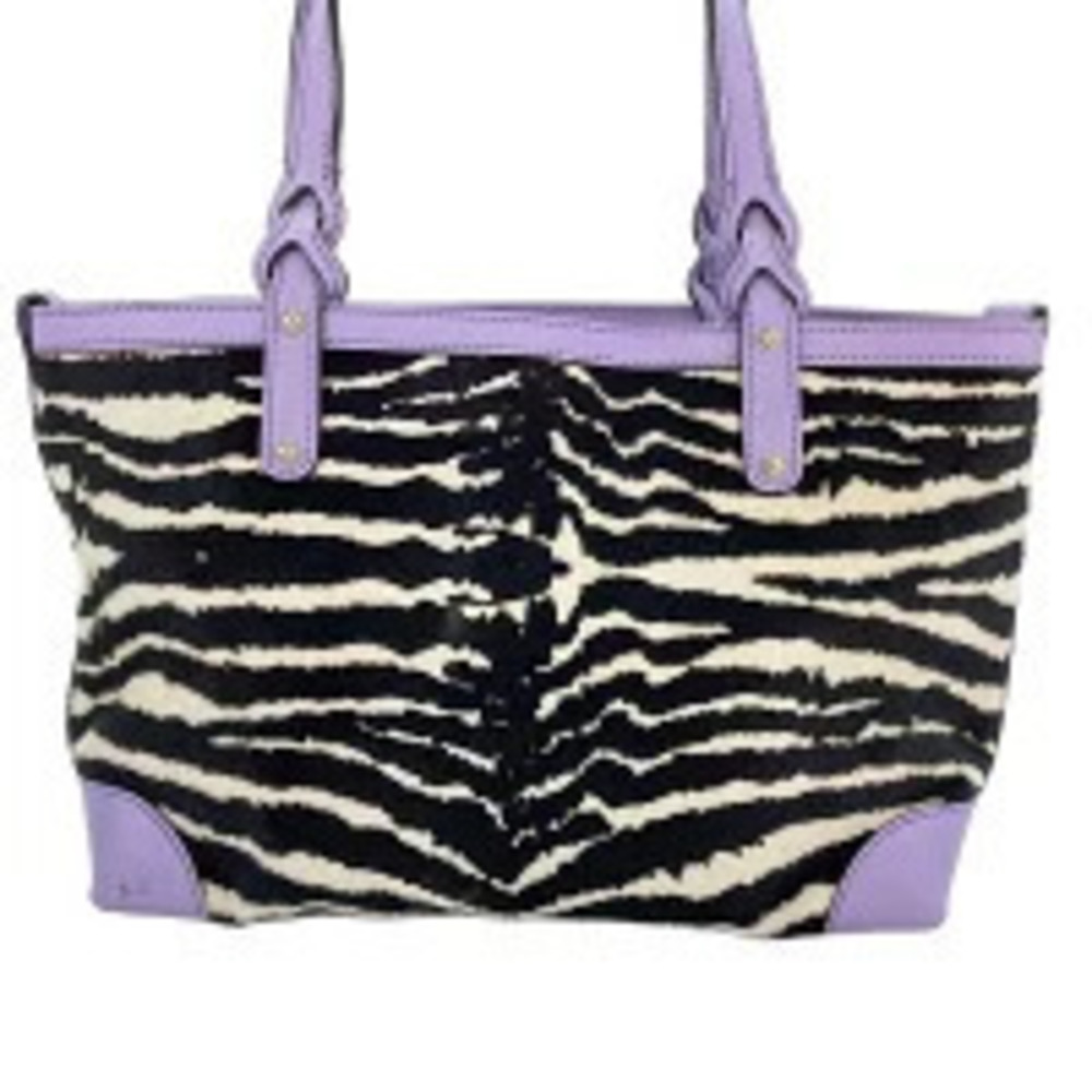 Gucci Calf Hair Zebra Handbag Purple
